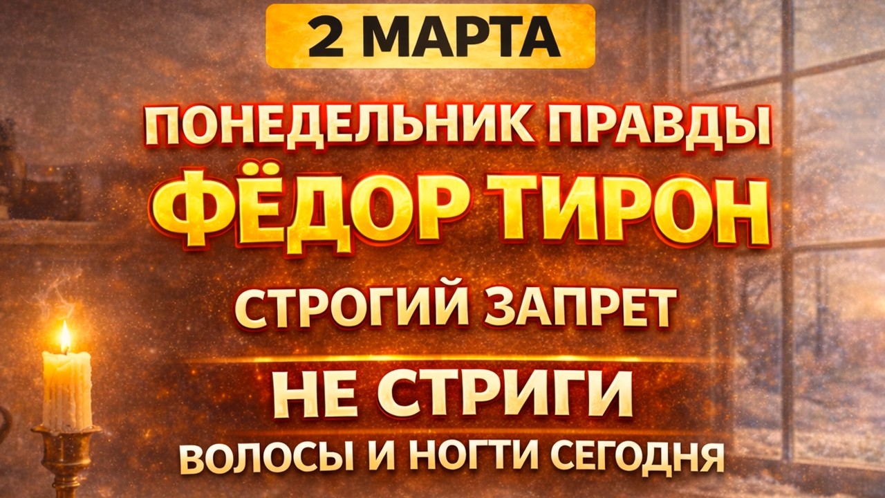 2 Марта — Фёдор Тирон: что нельзя делать сегодня и почему этот день проверяет каждого