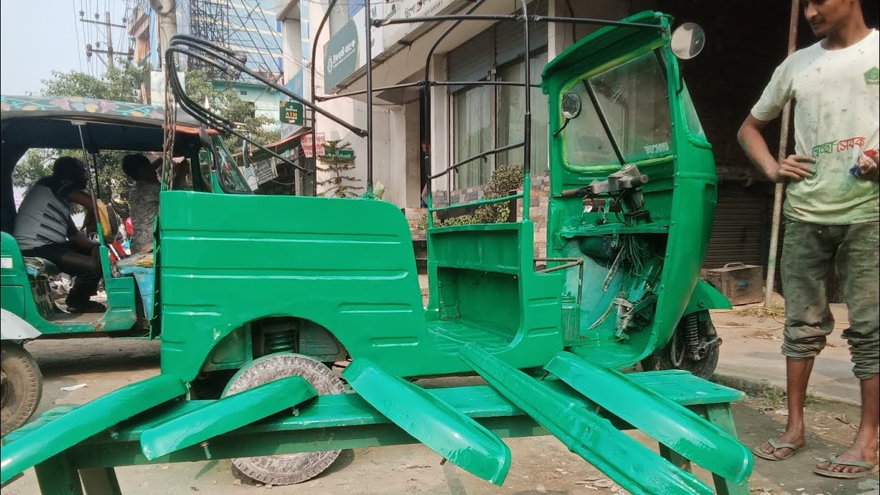 Bajaj Three Wheeler Painting বাজাজ থ্রি হুইলার অটো পেইন্টিং #bajaj #colour 