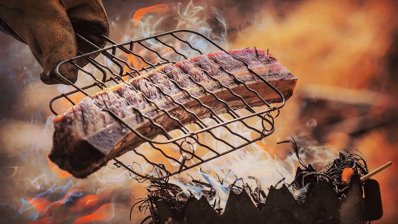 우대갈비 / 몽탄st / 짚불구이 / Beef Ribs Grilled / Camping / 캠핑요리 / 캠핑한끼