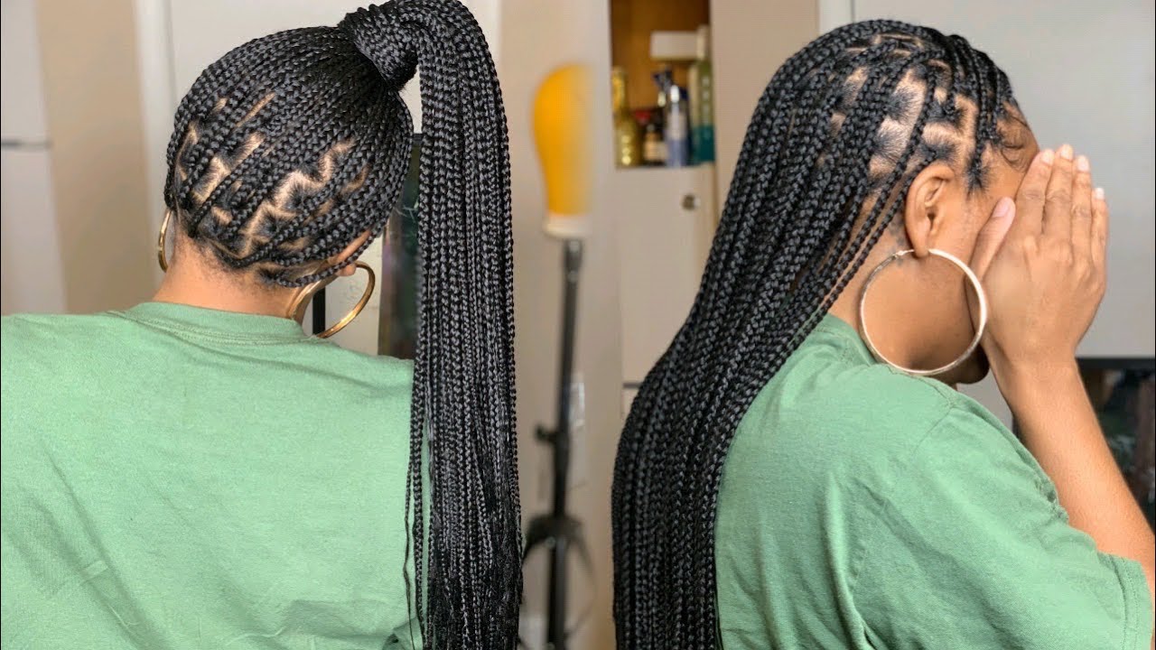 KNOTLESS BRAIDS ON NATURAL HAIR | THE CLIENT I DIDNT KNOW I HAD