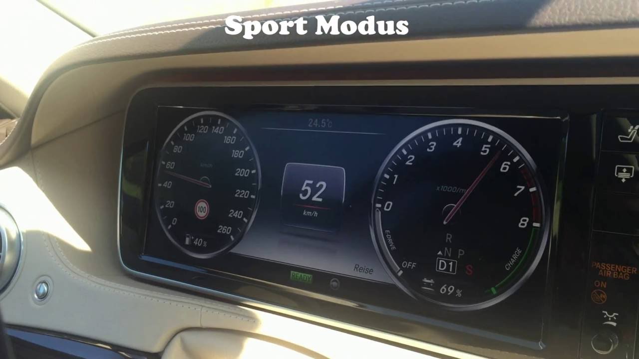 Mercedes-Benz S400h W222 Tacho Video