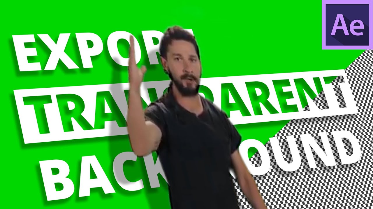 Export TRANSPARENT VIDEO from After Effects