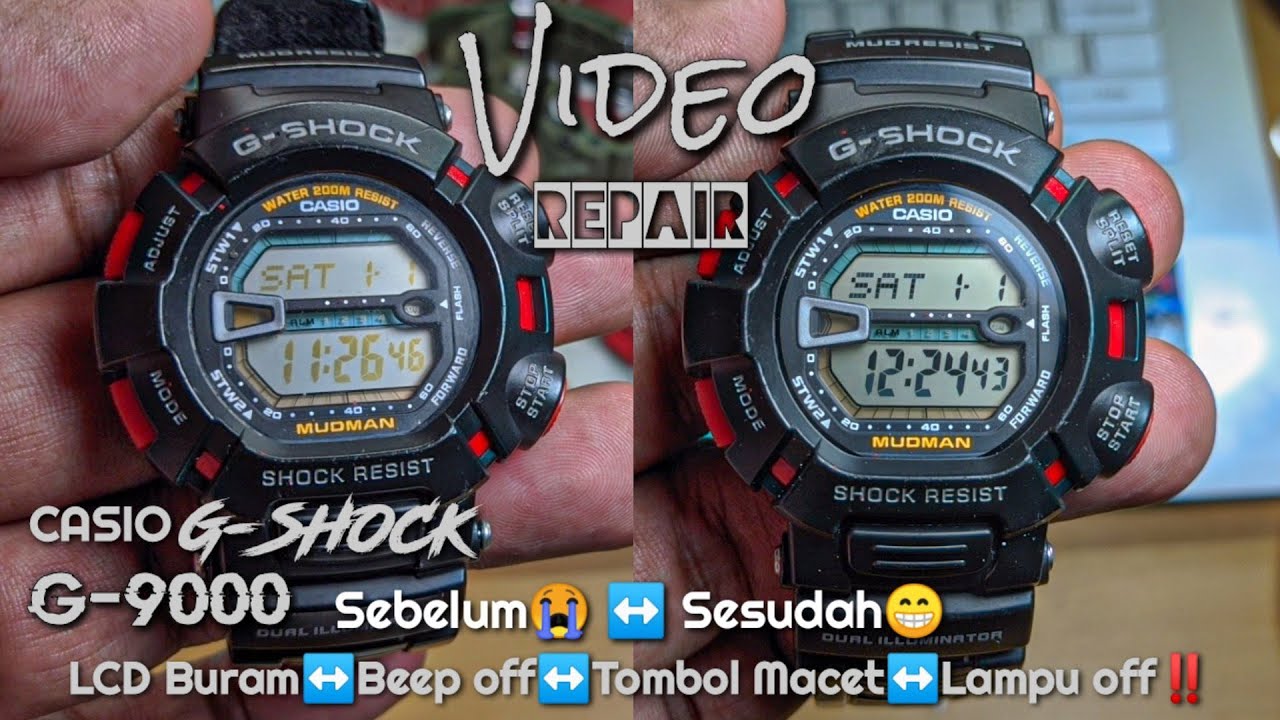 Perbaikan Cara Mengatasi LCD Suram Jam tangan CASIO G-SHOCK G-9000 MUDMAN