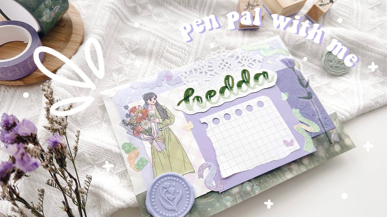 🧚‍♀️ pen pal with me #27 // enchanted garden themed letter to @mochibujo