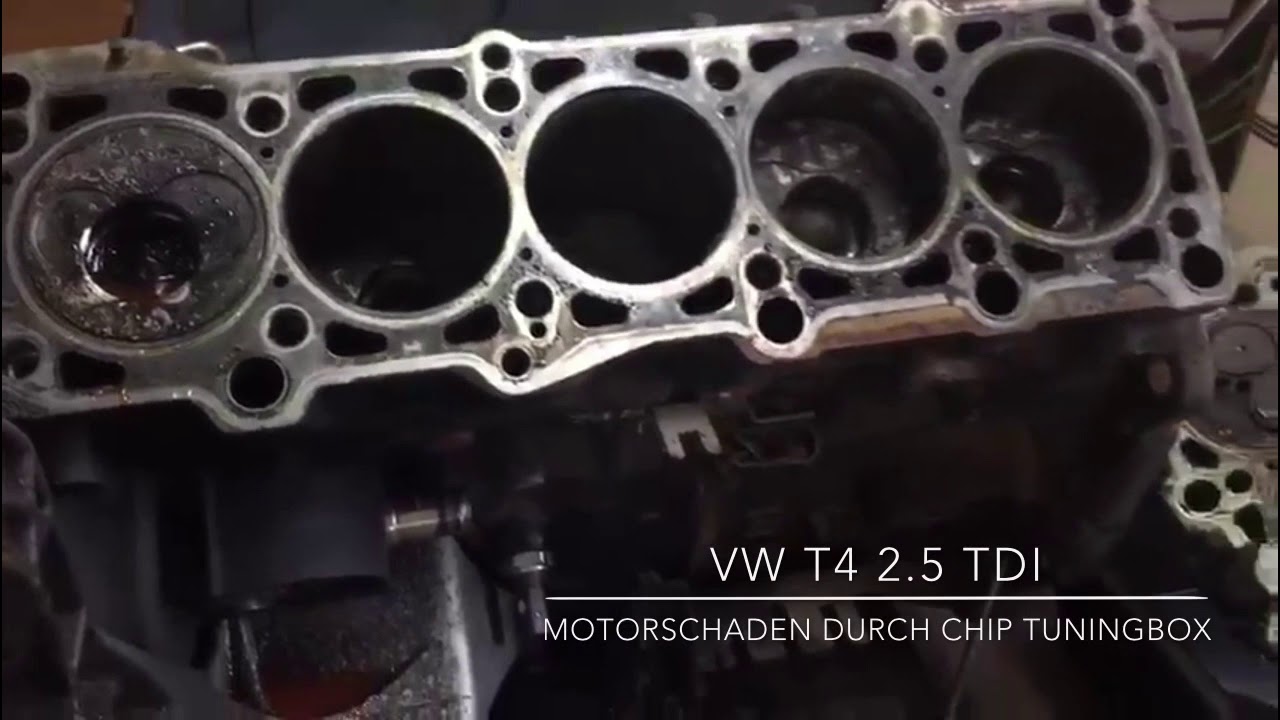 VW T4 Bus 2.5 TDI Motorschaden Durch Chiptuning Box.