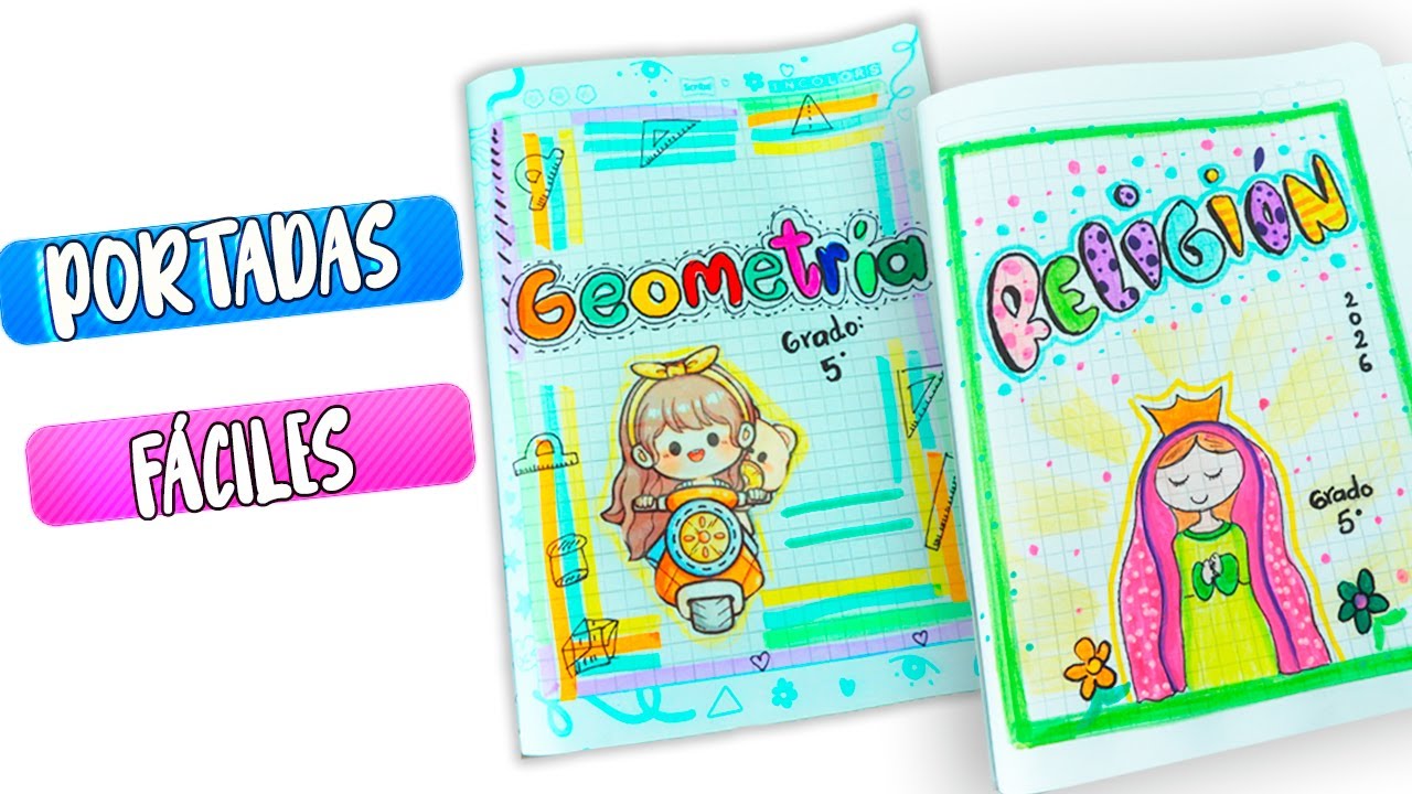 4 ideas creativas para marcar cuadernos escolares