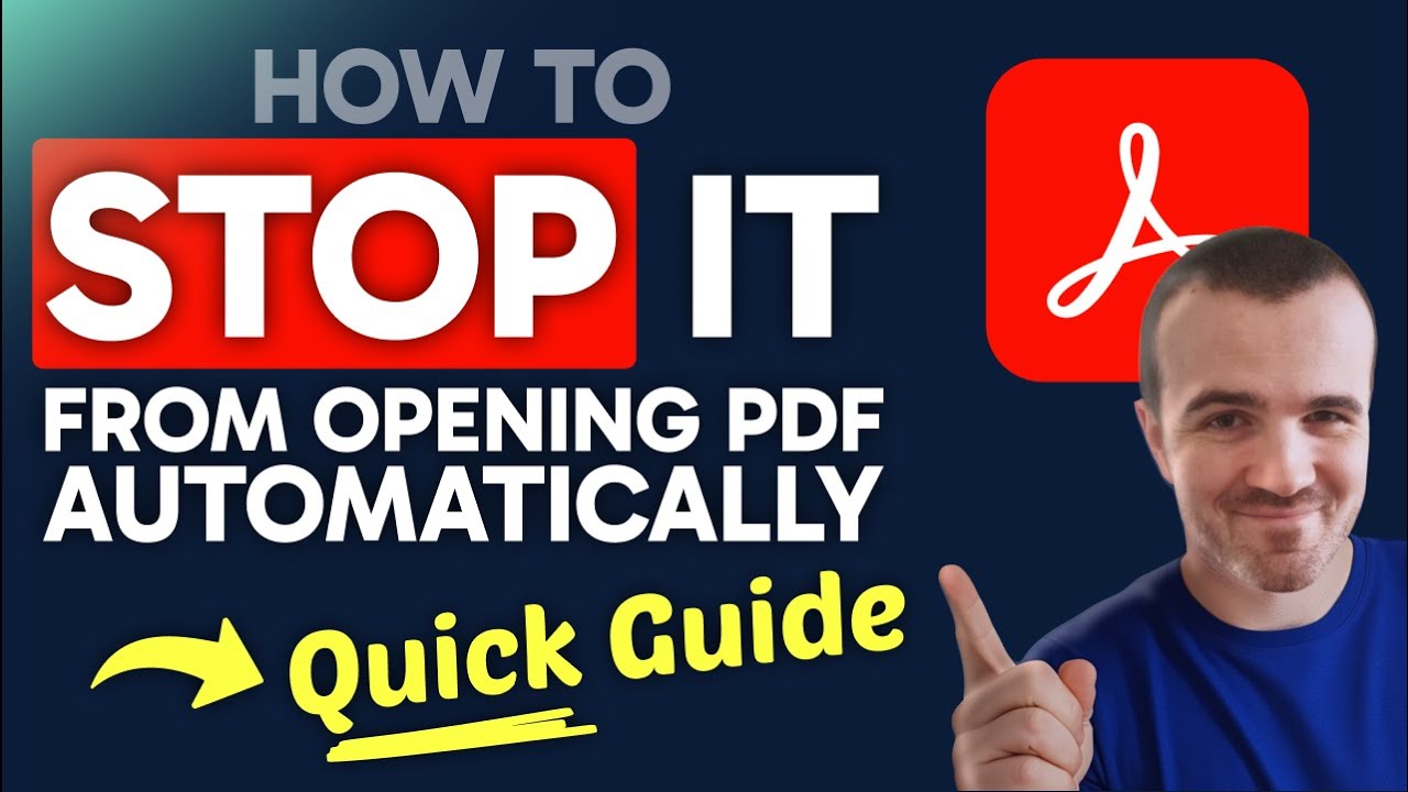 How to STOP Adobe Acrobat from Opening PDF Automatically (Step by Step)