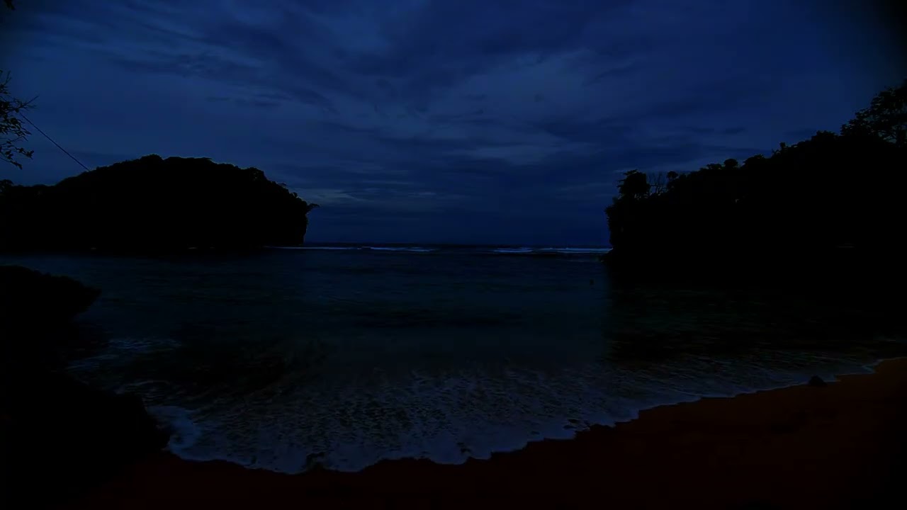 Ocean Sounds for Deep Sleeping | Dark Screen Night Ocean Waves Loop