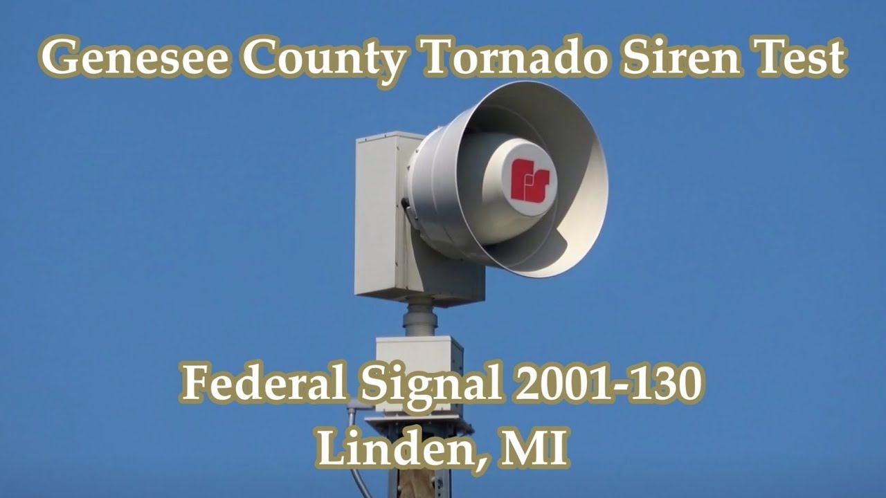 Linden, MI Federal 2001-130 Siren Test 9-2-17