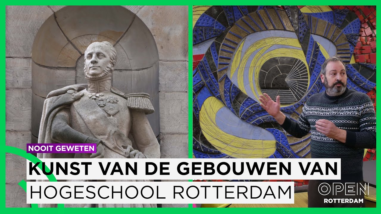 Standbeelden, glas in lood en historie rondom gebouwen van de Hogeschool Rotterdam | NOOIT GEWETEN