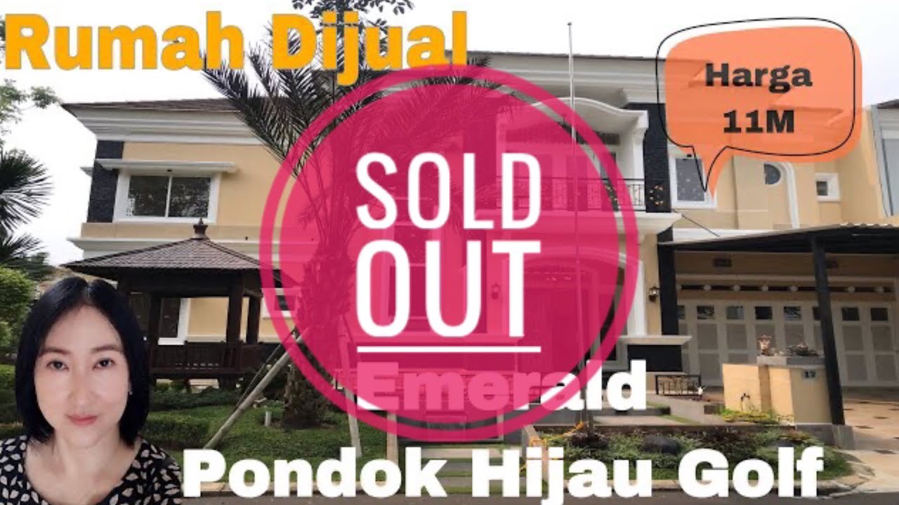 Rumah Mewah di Cluster Emerald, Pondok Hijau Golf, Summarecon Serpong, ada kolam ikan koi nya