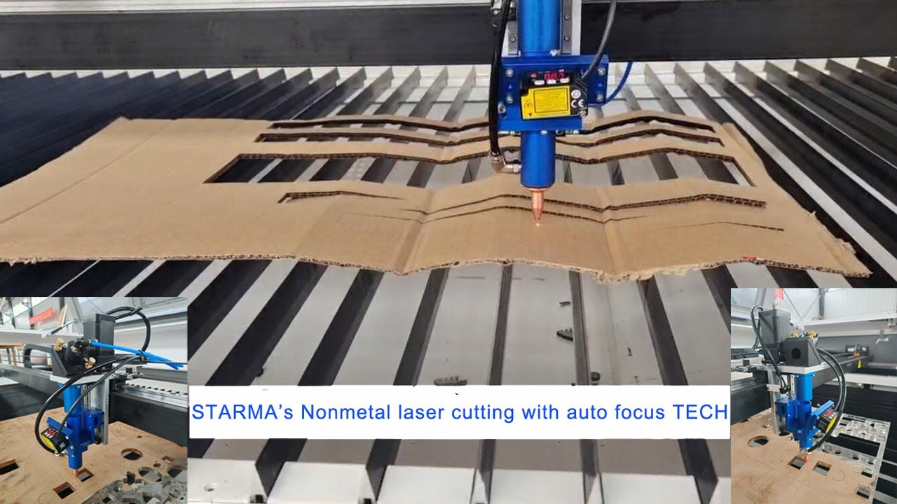 starma cnc 180x100 cm 300w nonmetal co2 laser cutting machine with live auto focus