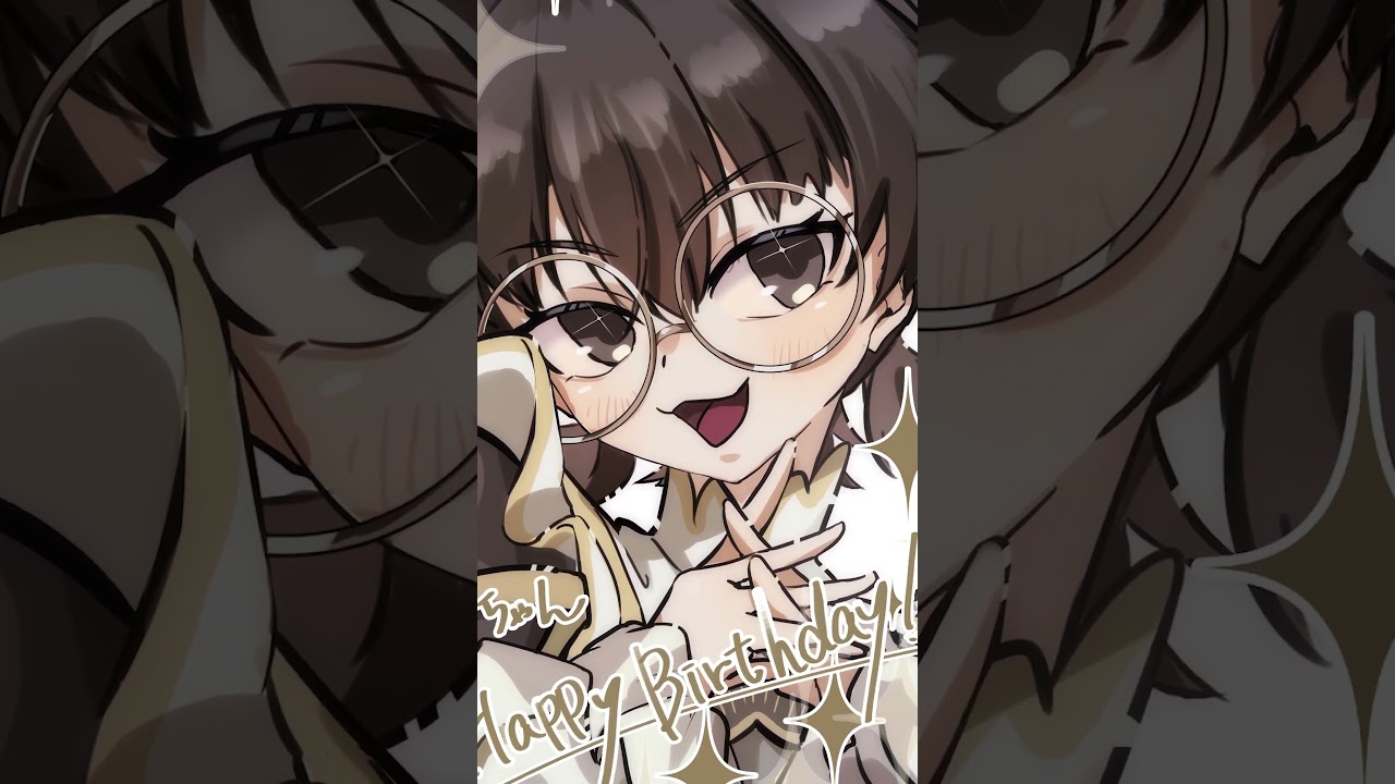 【#描いてみた 】お友達のお誕生日イラスト描いてみた！！！【#個人勢vtuber /#夜山りと 】#shorts  #イラストメイキング #speeddrawing