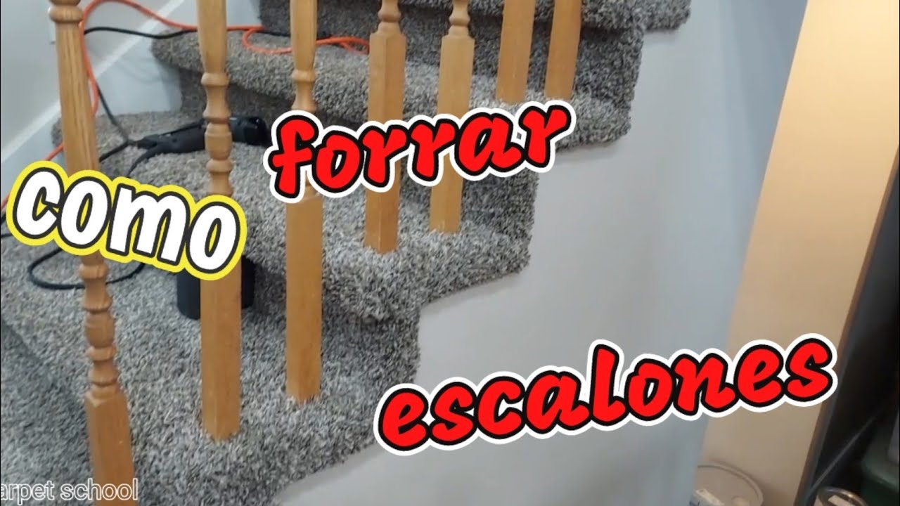 como forrar escalones abiertos con carpet, tutorial básico,