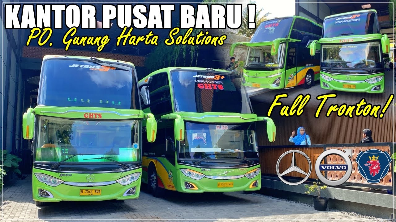 KANTOR PUSAT BARU PO. GHTS! SEMAKIN MEWAH | AKTIVITAS KELUAR MASUK BUS DI KANTOR PUSAT GHTS MALANG
