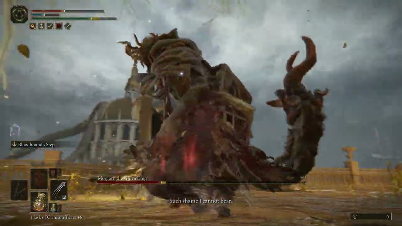 Elden Ring | Keen Hookclaws + Bloodhound step VS Morgott (Omen King)