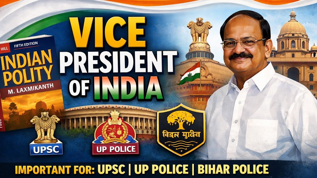 📘 Vice-President of India | Indian Polity | UPSC | UP Police | Bihar Police