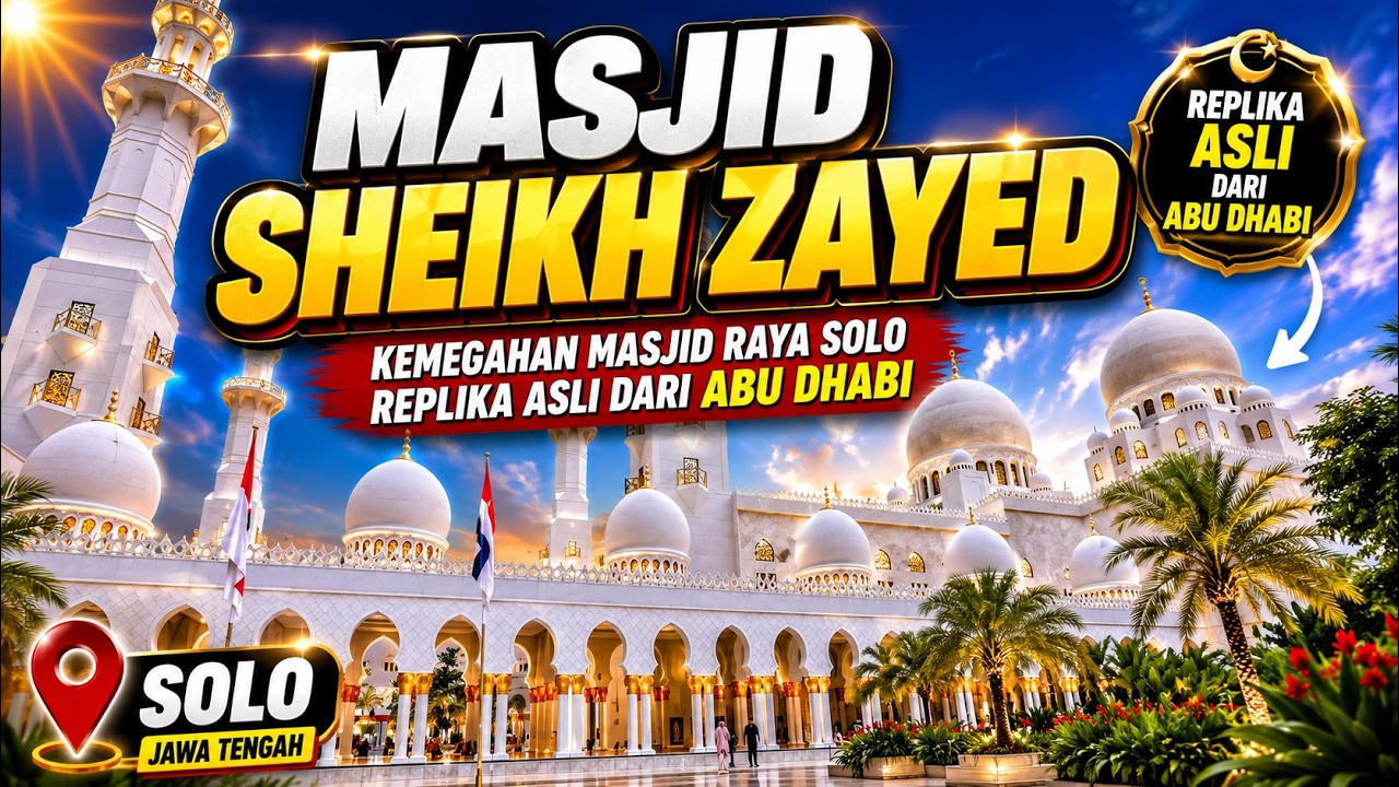 MASJID SHEIKH ZAYED SOLO - WISATA RELIGI SAMBIL MELIHAT KEINDAHAN MASJID RAYA SOLO
