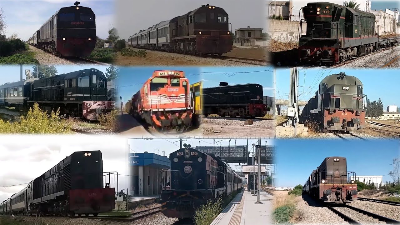 Trains Tunisie🇹🇳8 قطارات تونس [#special 1k✨subscribers🎊] Tunisian Trains❤️🇹🇳🚆happy new year 2023🎇