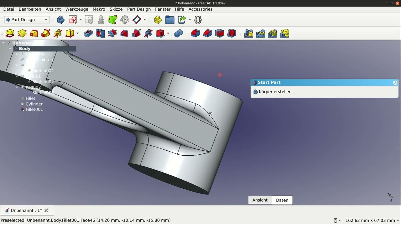 FreeCAD 1.0- Verrunden auf was man Achten sollte