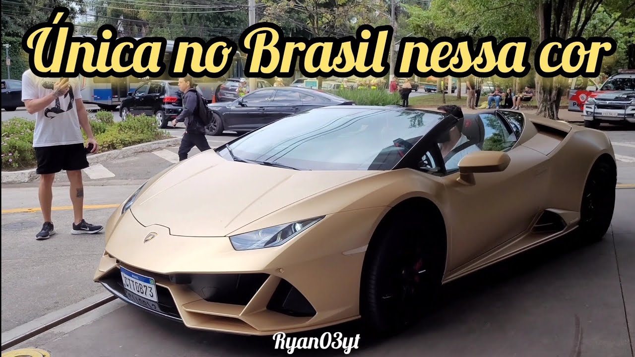 wendell Carvalho de Lamborghini huracan evo spider 2022 única no Brasil nessa cor Av.europa