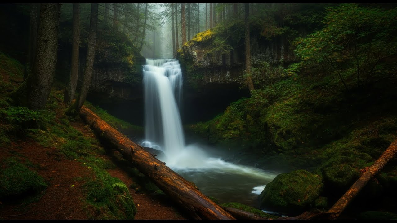 Cascada Escondida 4K: 6 Horas de Relajación Profunda y Sonido Natural del Bosque