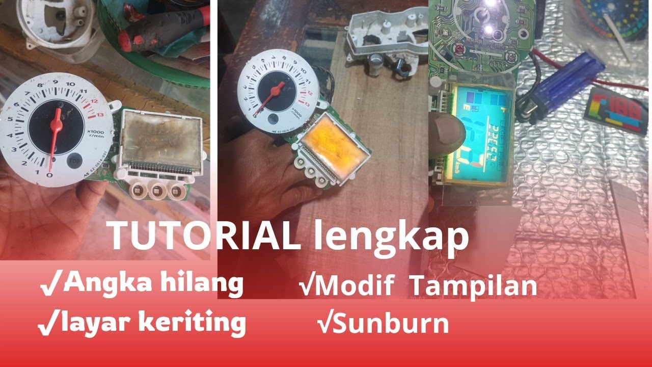 Tutorial Lengkap Cara Mengganti LCD+Stikers+Polaris Spidometer Satria Fu 150 #satriafu #spidometer