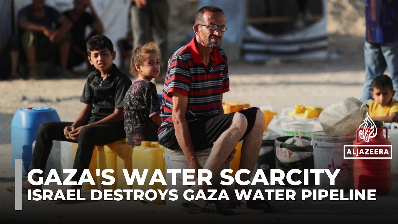 Gaza families endure severe shortages after Israel hits water pipeline