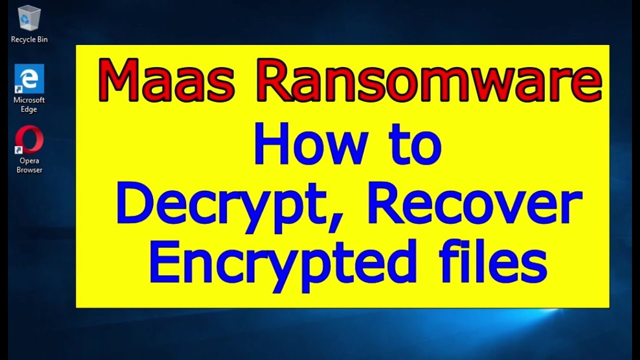 Maas ransomware virus. How to decrypt .Maas files. Maas File Recovery Guide.