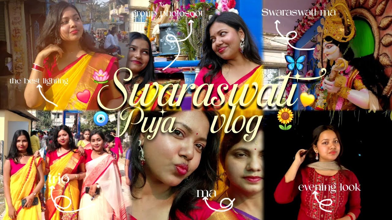 Swaraswati Puja Vlog 2026✨️ || Chilled with Trio 😘