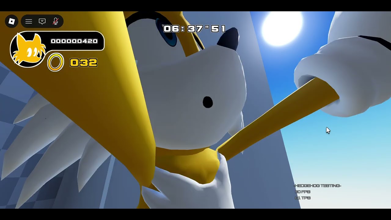 i played as tails in sonic testing