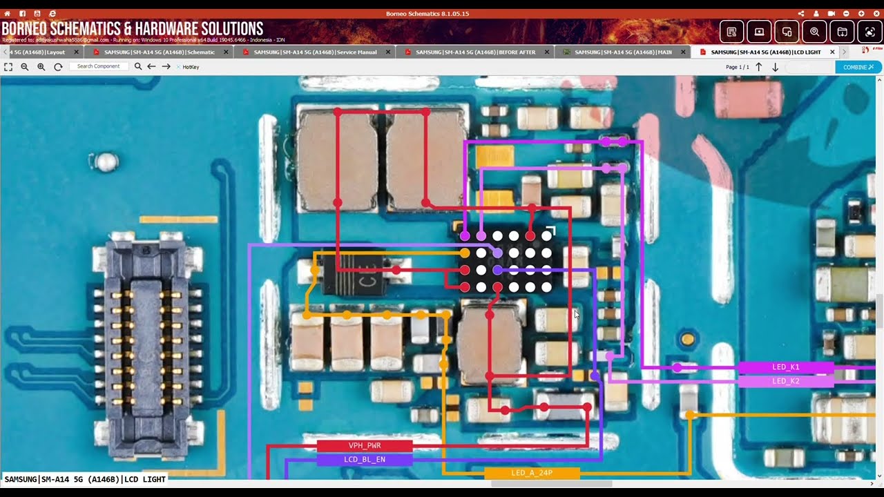 Samsung galaxy A14 5g Display LCD Lite solution/ Bornio schematic