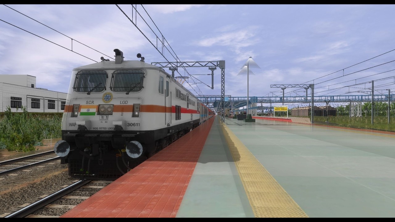 REALISTIC WEATHER MOD IN MSTS AND SAURASHTRA JANTA SF EXPRESS WITH LGD WAP7