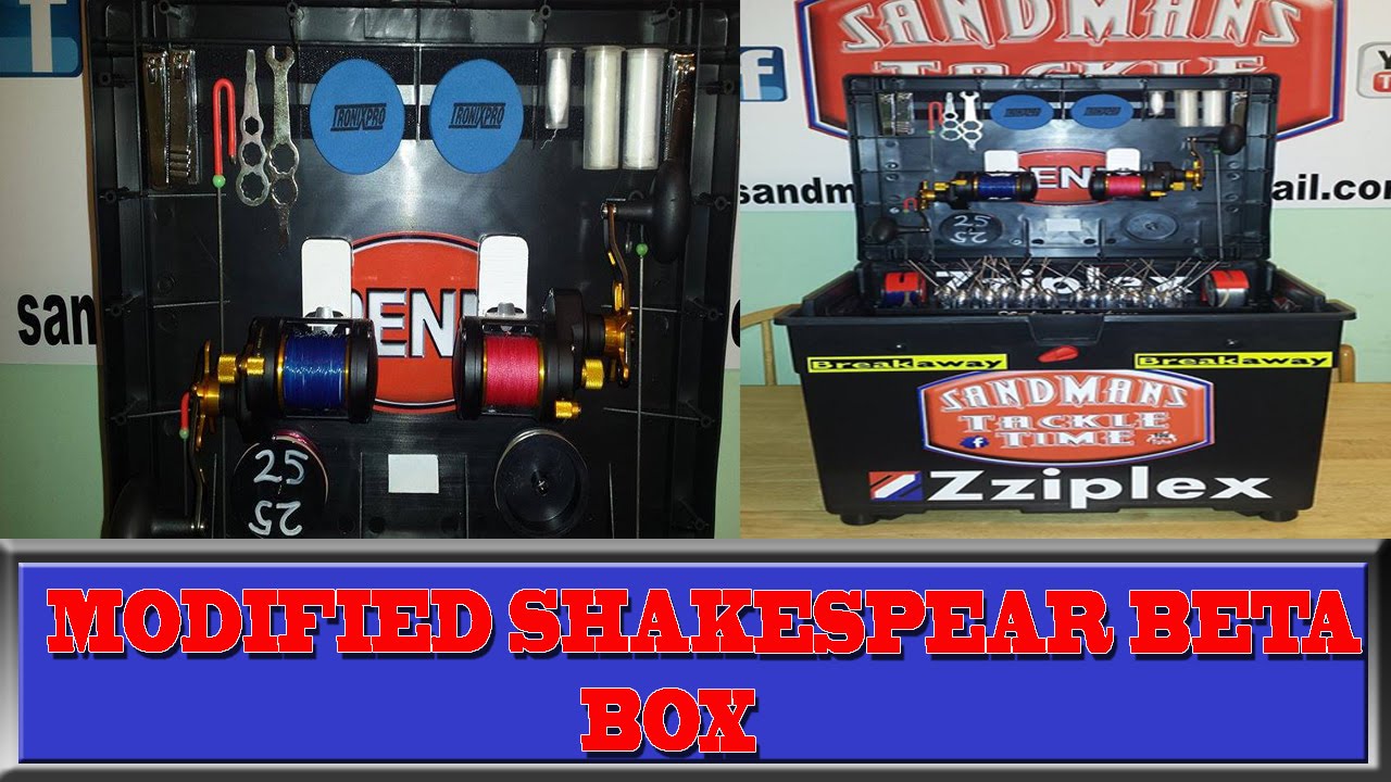 Sandmans Tackle Time modified shakespeare beta fishing box