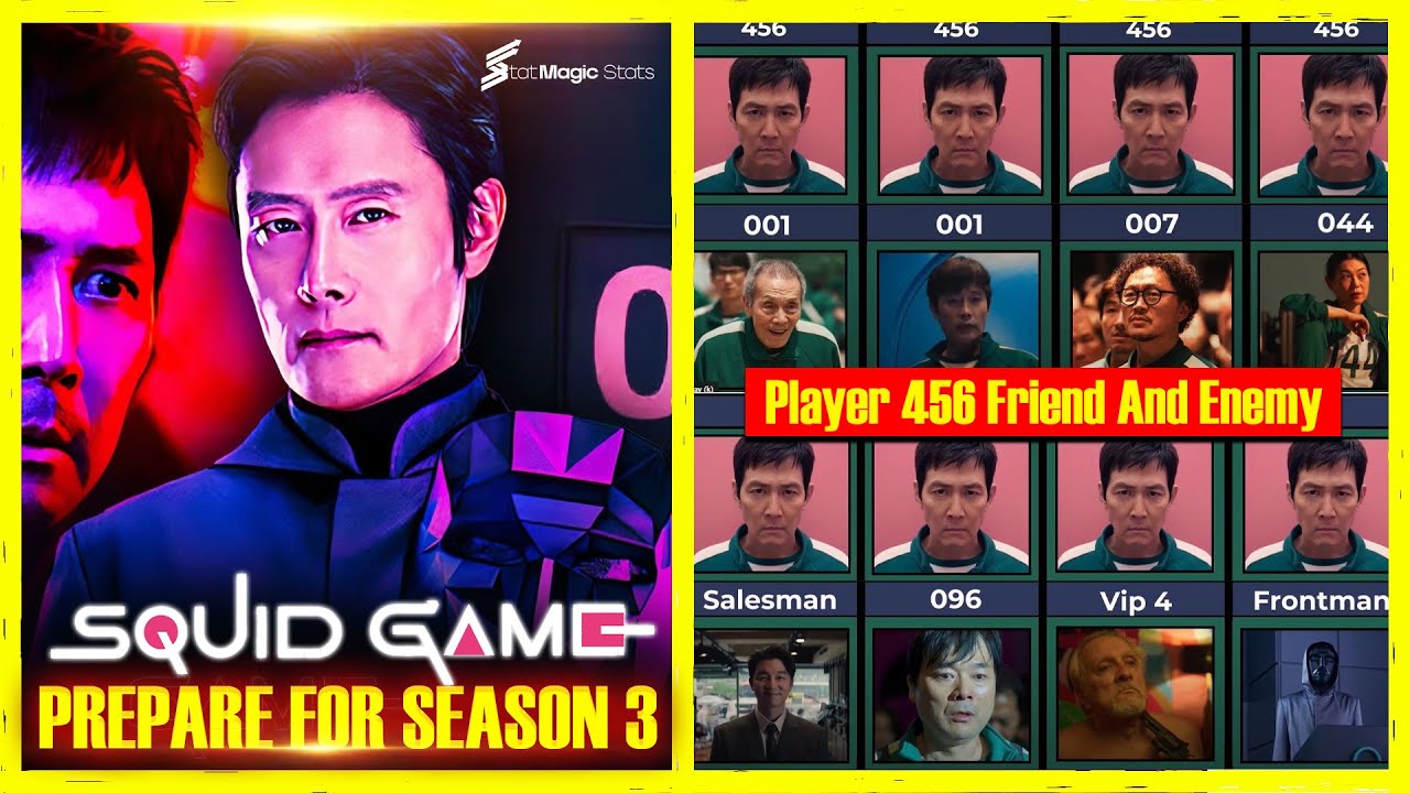 ⭕ Squid Game Player 456 Friend And Enemy | StatMagic Visual Stats