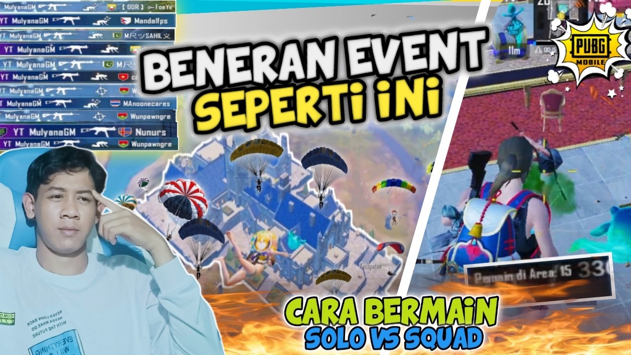 Solo vs Squad ! DI PAKSA TENANG KENA RUSH DUA  SQUAD KANAN DAN KIRI Pubg Mobile