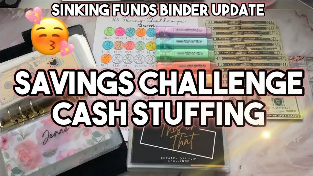 UPDATING SINKING FUND BINDER! SAVINGS CHALLENGE CASH STUFFING!