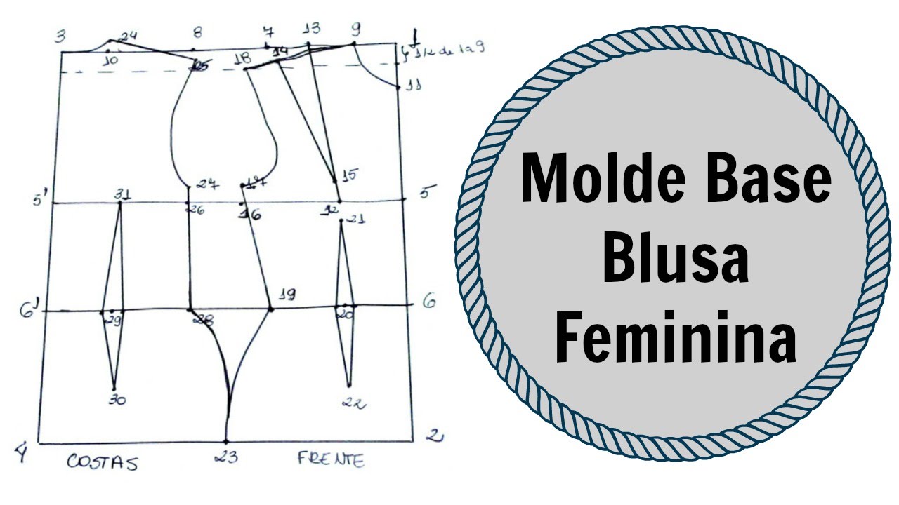 Como fazer molde base de blusa feminina | Do fundo do armário