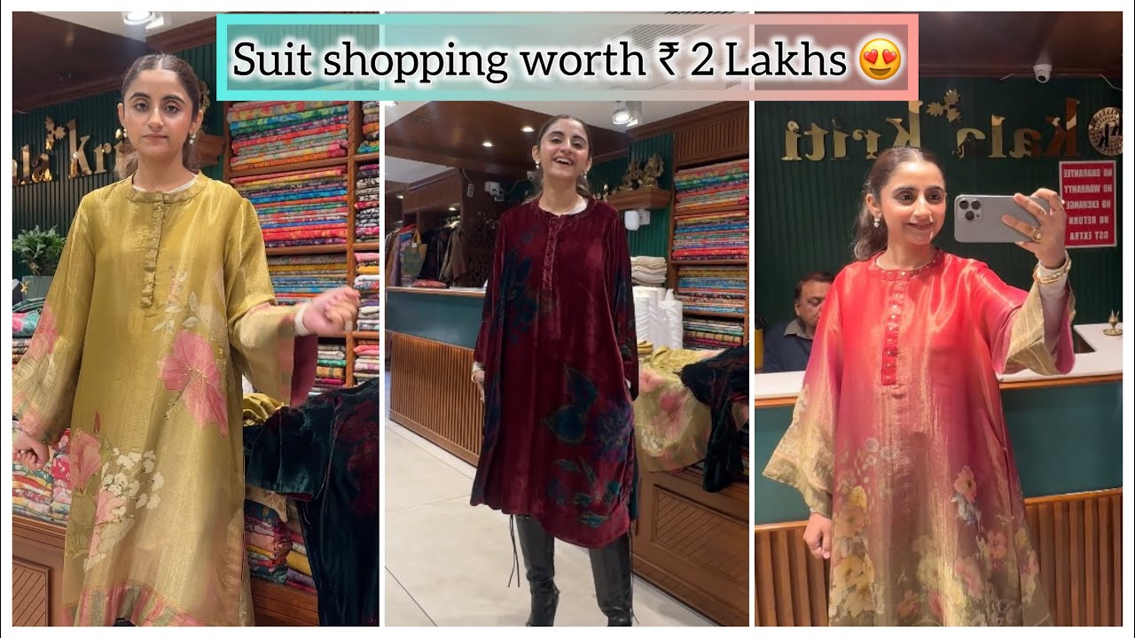 Suit Shopping🛍️ worth ₹2 Lakhs 😍|| Patiala kehdi boutique toh lendi a Sukhman suits 🤫