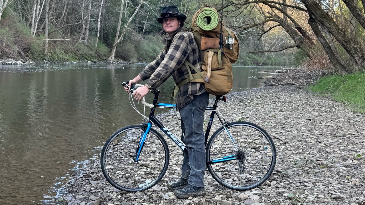 Solo Camping | Biking 2 and Half Miles | Fishing for Trout.