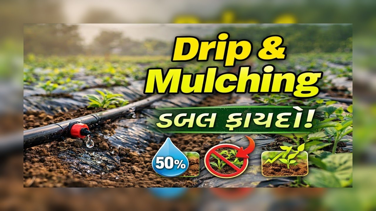 ડ્રીપ અને મલ્ચીંગ કરો, ડબલ ફાયદો મેળવો.॥ Drip and Mulching || રીંગણાની ખેતી॥#DripMulching#જંગલીરીંગણ