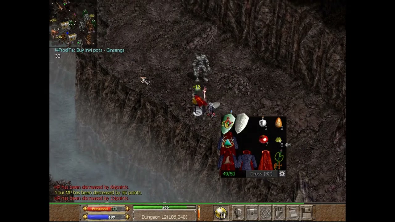 Helbreath Olyimpia Server_VIP Guild_Mage winning 2vs1 situation.