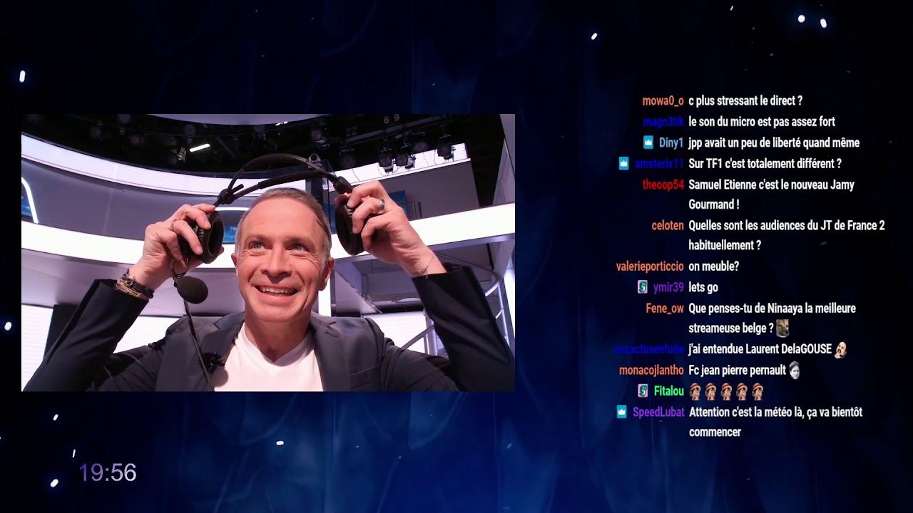 Samuel Etienne les coulisses du 20H  journal TV France 2 Laurent Delahousse live Twitch  7 f&eacute;v. 2021