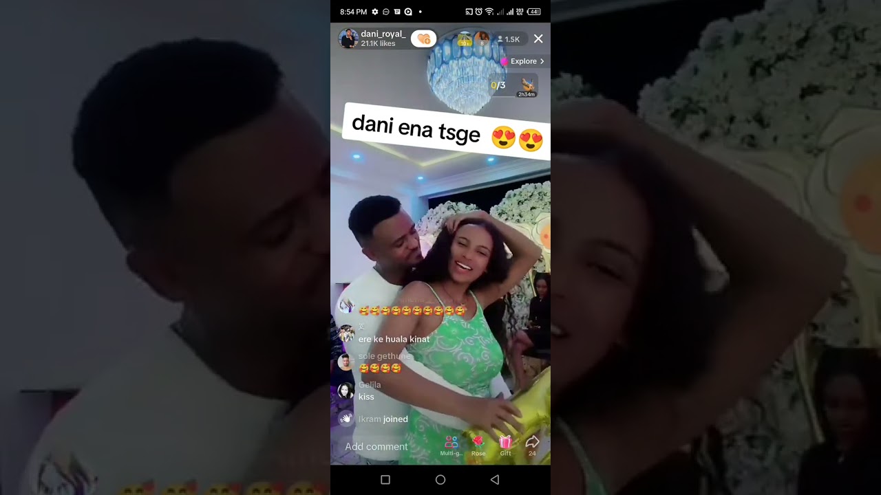 ዳኒ ሮያል እና ፅጌ ሮያል Dani Royal 1 million followers with Tsige royal | Hana Girma Bante Lay