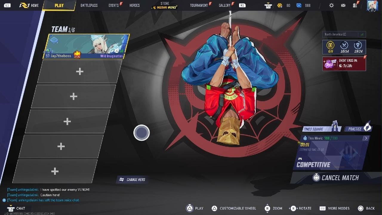 Champion Spiderman and venom go crazy in rank + qp