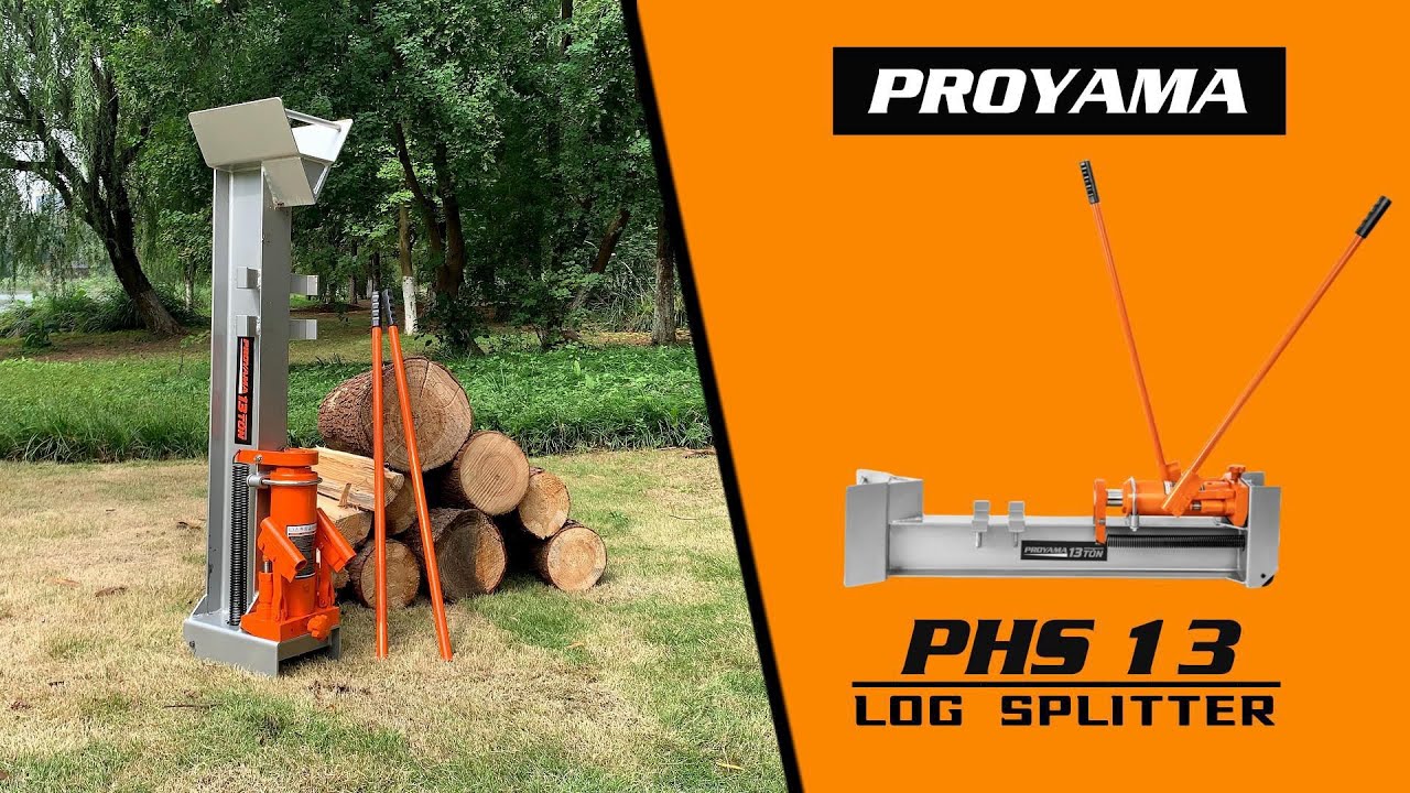 Proyama Hydraulic Log Splitter with Wheels | 13-Ton | For Logs Up to 18