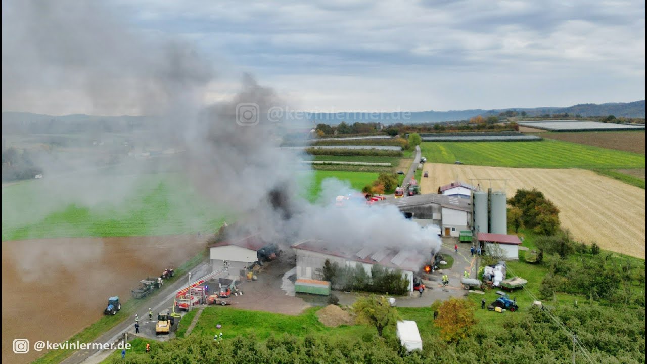 Feuer auf Landwirtschaftlichem Anwesen bei Affalterbach – 300.000€ Schaden | Sony PXW Z90