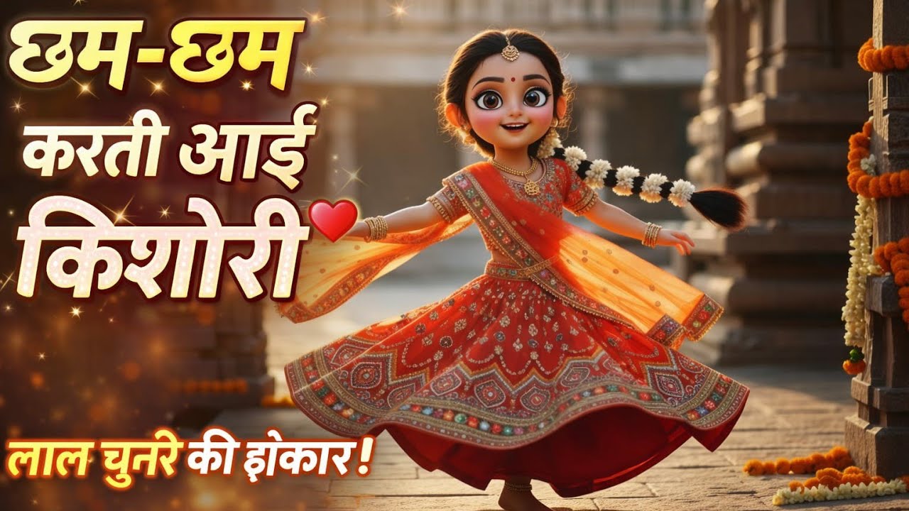 छोटी सी किशोरी ❤️ चुनरी लहराए पायलिया गाए | Latest Radhe Radhe Bhajan