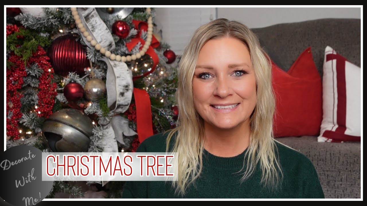 2023 Christmas Tree | Decorate With Me | Red, White and Silver Christmas Tree