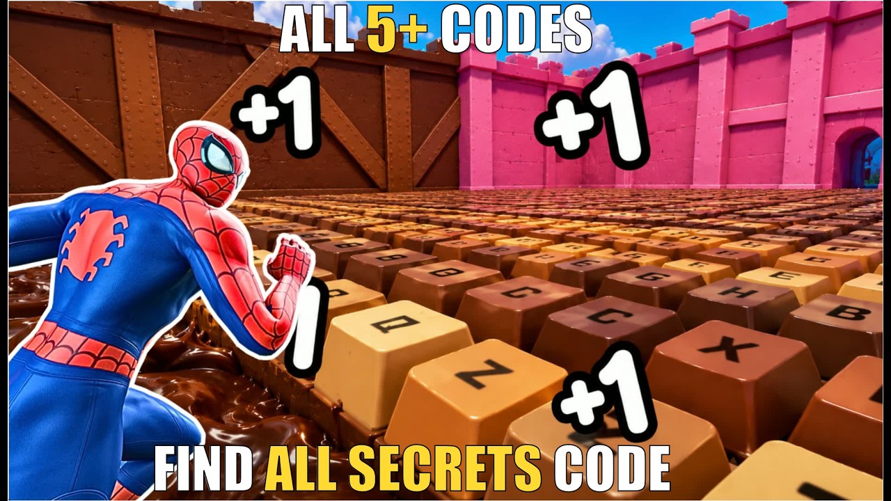 +1 SPEED KEYBOARD ESCAPE PARKOUR MAP FORTNITE CREATIVE - ALL SECRETS CODES (5+ CODES)